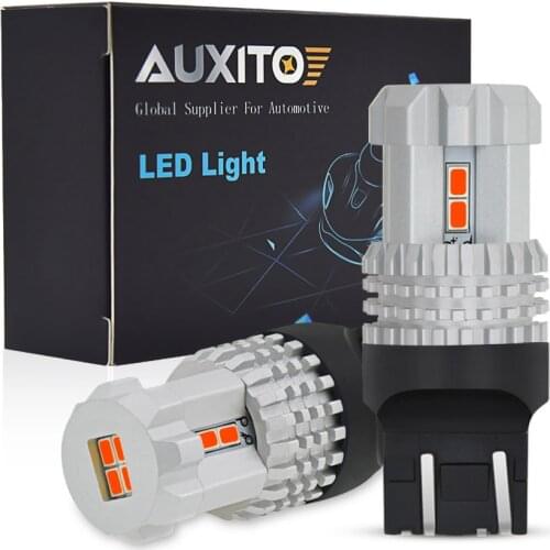 AUXITO 2Pcs T20 7443 7440 W21/5W W21W WY21W LED Bulb Car Backup Reverse Lights Daytime Running Light Brake Lights 12V White Red