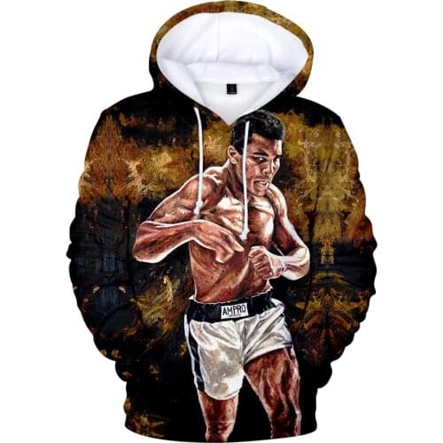 Sweatshirt Muhammad Ali 3D Hoodies Men/Women Sweatshirts Long Sleeve Pullover Hooded Fashion Casual Harajuku 3D Print Hoodies