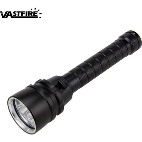 VastFire Underwater 100m White light 1000 lm 5xT6 LED Aluminum Diving Flashlight Torch Light +2x18650 Battery + Charger