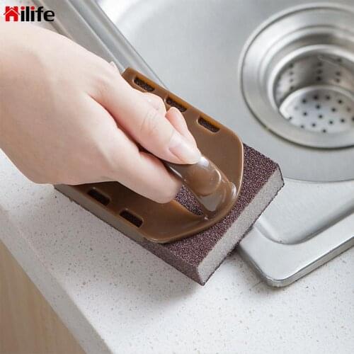 Magic Brush for Pot Gas Stove Kitchen Supplies Cleaning Brush Sponge Rub Metal Rust Remover Strong Decontamination