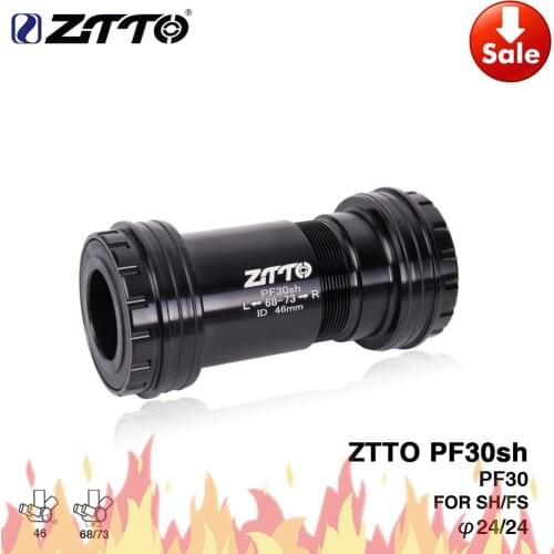 ZTTO PF30 24mm Press Fit Bottom Brackets CERAMIC Thread Lock System Bicycle 46mm For MTB Road Bike 24 Crankset Chainset