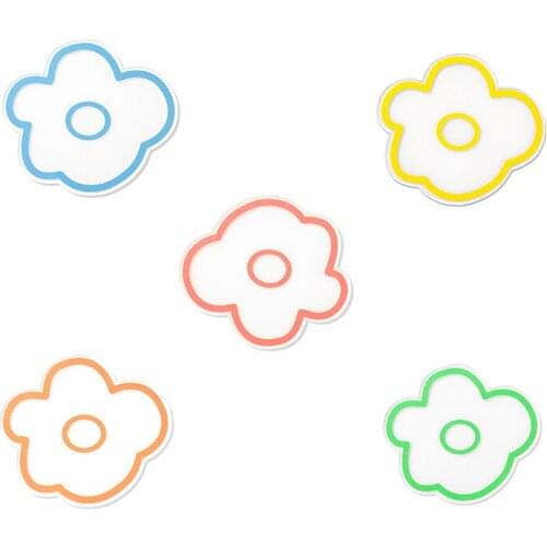 1PC Home Korean Style Transparent Coaster Acrylic Multicolor Flower Coaster Home Office Non-slip Teacup Milk Coffee Cup Mat Pads