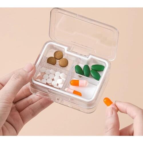 1 PCS Pill Case For Tablets Four-in-one Multi-Purpose Medicine Pills Organizer Drug Capsule Plastic Storage Box Divider Travel