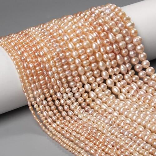 100% Natural Freshwater Pearl Baroque Round Rice Orange Beads for Jewelry Making Irregular Beads DIY Earrings Bracelet Necklaces