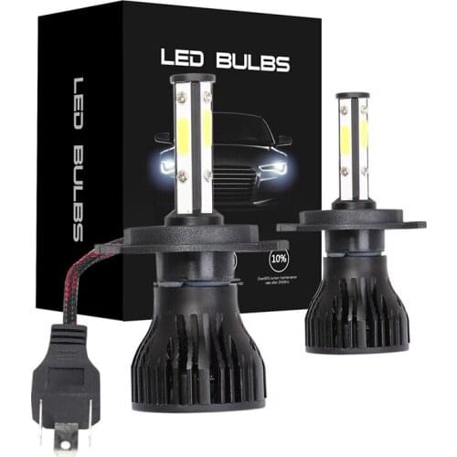 100Pcs 50Pair New 4 Side X15 LED Car Headlight 100W 12000LM H4 Bulb 6500K H7 H11 9005 9006 9007 H13 Turbo Auto Lamps Fog Light