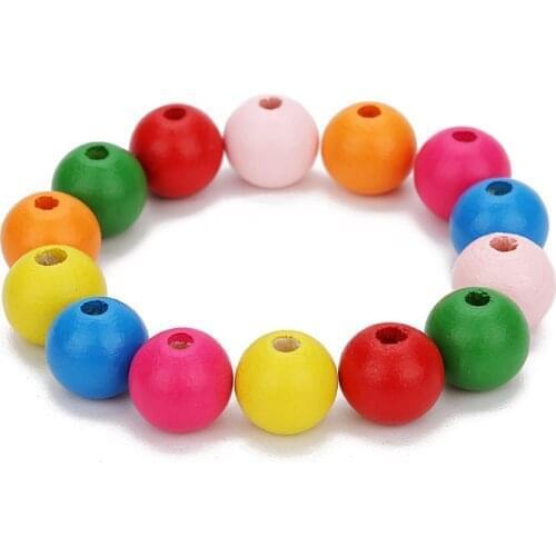 100pcs 8mm Natural Round Wood Beads Wooden Craft Balls Spacer Bead for DIY Houten Kralen Jewelry Making Materials Accessories