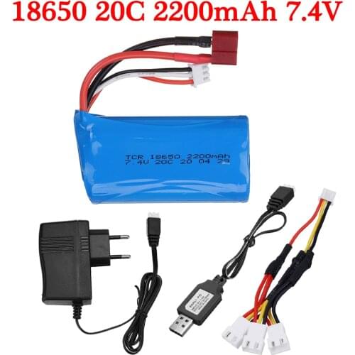7.4V 2200mAh 18650 Lipo Batery for remote control helicopter toys parts 7.4 V 1500 mAH battery For wltoy RC cars 144001 12428