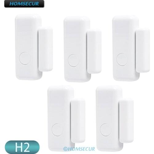 HOMSECUR 433MHz Wireless Door/Window Sensors H2 5Pcs For Home Security Alarm System