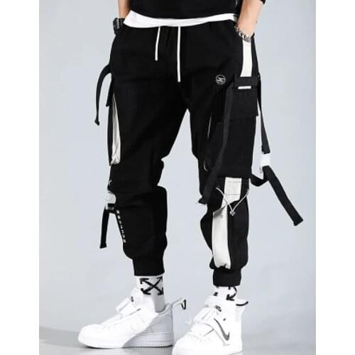 Mens cargo pants Streetwear Trousers With Multi-pockets hiphop punk jogger sport harem pants spring Fall