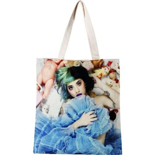 Ladies Melanie Martinez Canvas Tote Bag Cotton Cloth Shoulder Shopper Bags for Women Eco Foldable Reusable Shopping Bags