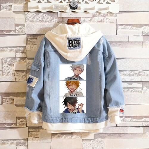 Anime The Promised Neverland Cosplay Cowboy Jacket Coat Spring Autumn Men Women Cartoon Print Hoodies Sweatshirts S-4XL C66M260