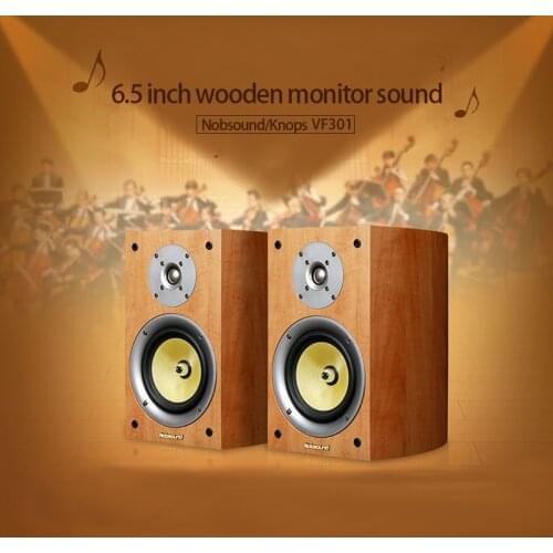 KYYSLB 20-100W 6 Ohm 6.5 Inch VF301 HIFI Speaker Fever Passive Bookshelf Amplifier Speaker Monitor Hifi Wood Grain Bass Speaker
