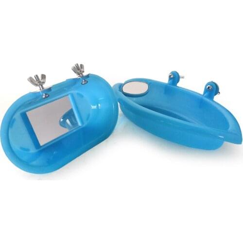 Small Parrot Bath Basin Toy Mirror Bath Basin with Mirror Suitable for Tiger Skin Peony PBH200004