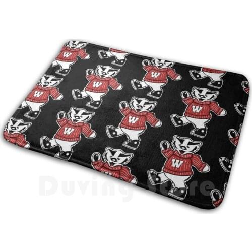 Wisconsin Bucky Badger Grateful Dead Dancing Bear Carpet Mat Rug Cushion Soft Non - Slip Wisconsin Bucky Badgers Madison