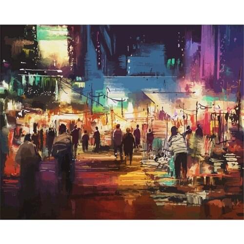 City Landscape DIY Embroidery Cross Stitch 11CT Kits Needlework Craft Set Printed Canvas Cotton Thread Home Decoration Sell