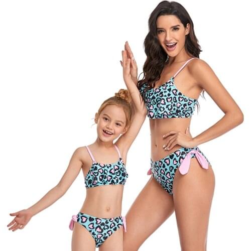 2021 New Summer Parent-Child Bikini Suit Mother And Daughter Swimwear Family Wear family matching clothes mommy and me clothes