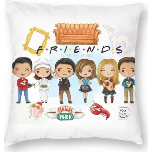Personalized Classic TV Show Friends Throw Pillow Cover Home Decor 3D Two Side Printing Cartoon Comic Cushion Cover For Sofa