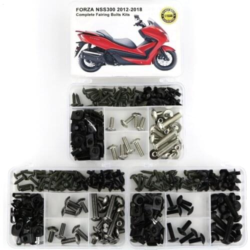 Fit For Honda Forza NSS300 2012-2018 Complete Full Fairing Bolts kit Clips Speed Nuts Bodywork Screws Cowling Bolts Steel