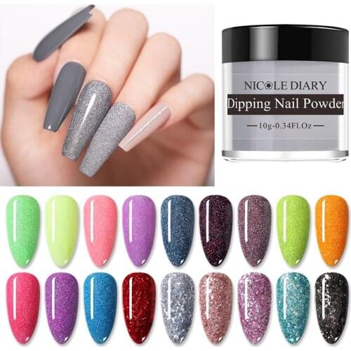 Dip Nail Powder 10g Fasting Dry Shining Sugar Nail Glitter Candy Powder Sweety DIY Nail Art Decoration Dust
