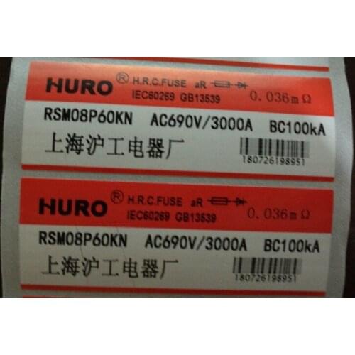 Fuses: RSM08P60KN 690V 3000A BC100KA / RSM07P80KN 500V 3200A / RSM07P80KN 1000V 2000A / RSM 1250V 1800A-1 aR