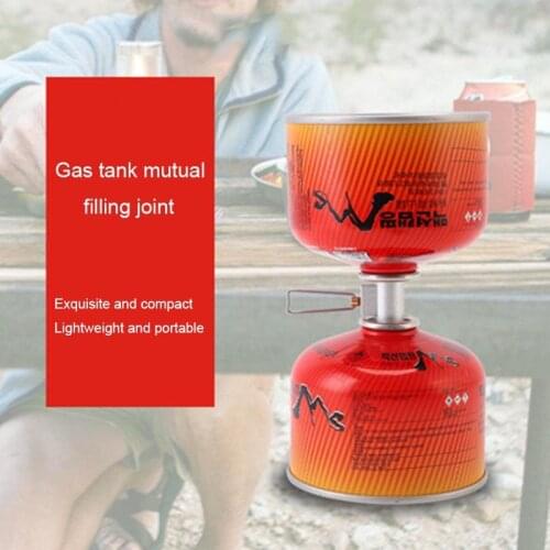 Propane Flat Gas Tank Inflation Valve Adapter Aluminum Alloy Burner Accessories Portable Outdoor Camping Gadget Barbecue Pocket