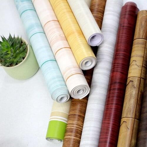 PVC Self Adhesive Wallpaper Imitation Wood Grain Living Room Kitchen Bathroom Bedroom Wallpaper Wall Sticker