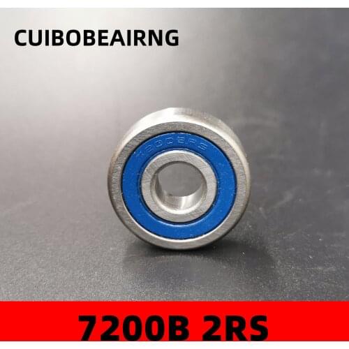 7200 2RS angular contact ball bearing 7200B 2RS size:10X30X9mm