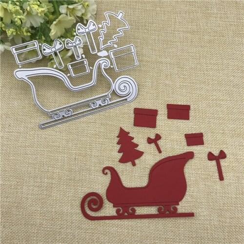 Christmas sleigh Metal Cutting Dies Stencils Die Cut for DIY Scrapbooking Album Paper Card Embossing