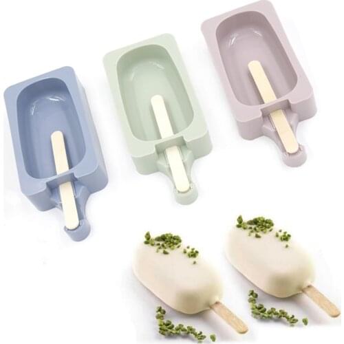 Silicone Ice Cream Mould Popsicle Barrel DIY Mold Dessert Freezer Fruit Juice Ice Pop Maker with Sticks Ice Cube Tray Household