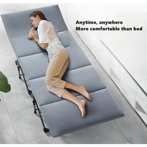 Rest folding bed outdoor extended recliner large folding recliner portable dual-purpose chair beach chair Reinforcement chair