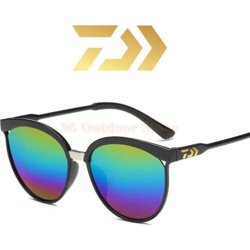 Daiwa New Fishing Polarized Sunglasses for Men Vintage Sun Glasses Anti-Reflective Aluminum Frame Male Driving Goggles UV400
