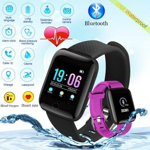 Bluetooth Sport Digital Watch Heart Rate Blood Pressures Monitoring Call Reminder Message Push Smart Wristwatch for Men Women