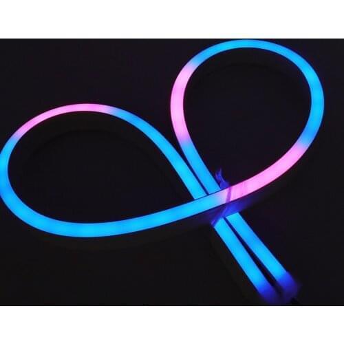 XUNATA RGB LED Strip Neon Light for Decorations 5V 12V 60LEDs Waterproof Rope string Lamp EU Plug RF 21 keys Controller for RGB