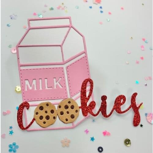 KSCRAFT Milk Cookies Embellishment Metal Cutting Dies Stencils for DIY Scrapbooking Decorative Embossing DIY Paper Cards