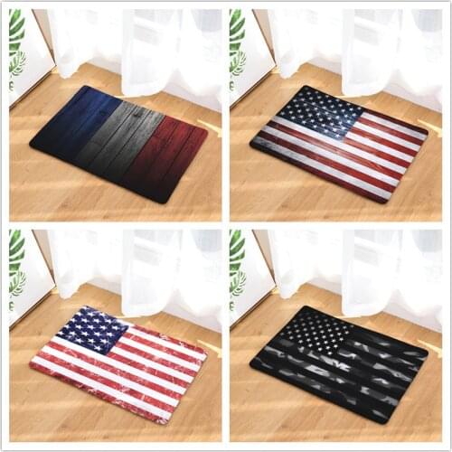Floormat Waterproof Anti-Slip Doormat America Flag Carpets Bedroom Rugs Decorative Stair Mats Home Decor Crafts