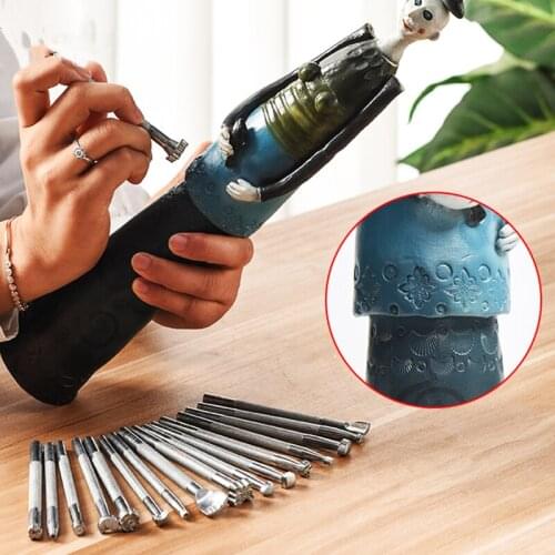 20PCS/SET Pottery Printing Punch Alloy Embossing Tool Manual Seal Printing Mold Set ,Clay Pottery Stamp Texture Seal