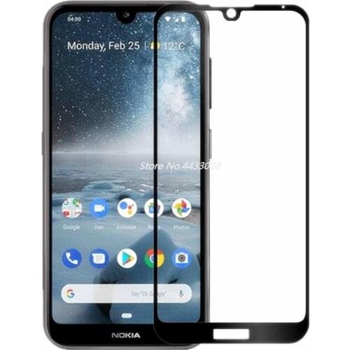 5D Full Glue Cover Black Tempered Glass for Nokia 2.2 3.2 Screen Protector for Nokia 4.2 Anti Scratch Protective Film Glass