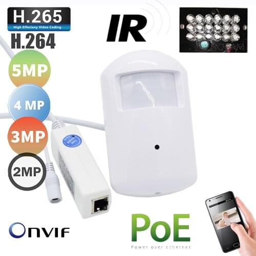 Audio POE 940nm Invisible 960P 720P 1080P 3MP 5MP PIR IP Camera SD Card 2.0 MP Night Vision Mini 18 LED IR-Cut IR Security ONVIF