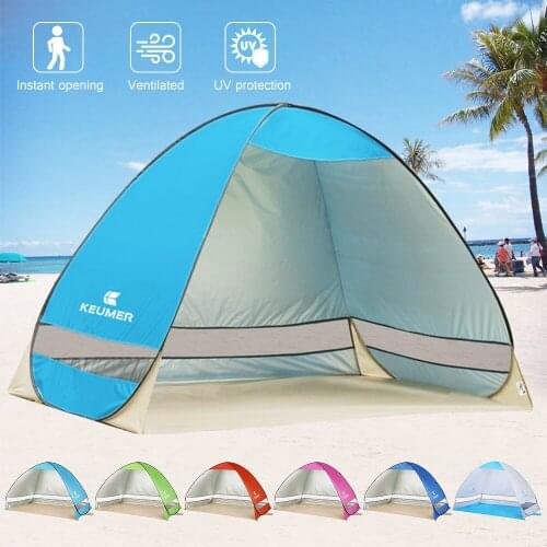 Automatic Instant Pop-up Beach Tent Anti UV Camping Tent Sun Shelter Cabana for Camping Fishing Hiking Picnic Travel Tourist