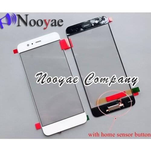 Black/white Digitizer LCD Front Sensor Glass For Huawei P10 Plus / P10 Touch Screen Glass lens FingerPrint 10pcs/lot