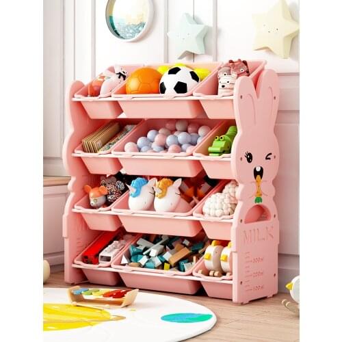 Four layers Childrens toys storage lockers plastic cabinet toy storage storage lockers baby wardrobe plastic shelf