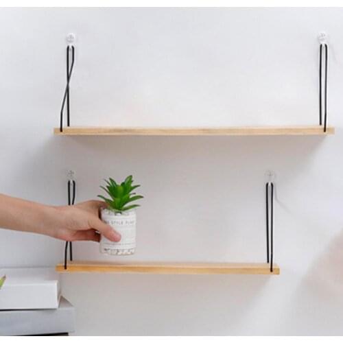 Wooden Storage Rack Holder Wall Mounted Shelf Living Room Bedroom Decoration Multi-Function Rack Storage Home Decor