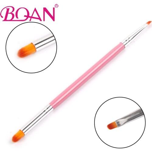 BQAN 1Pc Double-ended Gradient Nail Painting Pen Drawing Brush Oval Hair UV Gel Brush Round Head Manicure Nail Art Tool