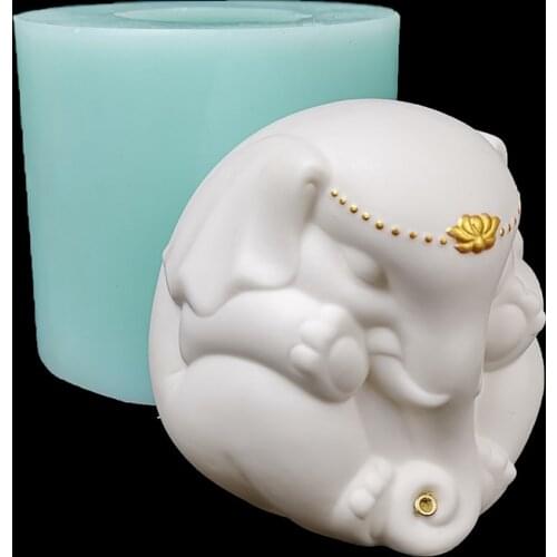 DW0266 PRZY 3D Adorable Elephant Monkey Animal Moulds Soap Molds Silicone Mold Candle Handmade Soap Mold Clay Resin Moulds