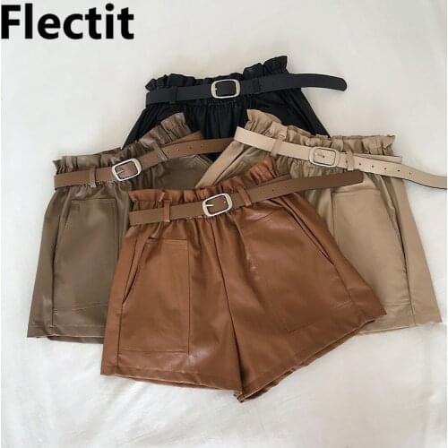 Flectit Women's Leather Shorts