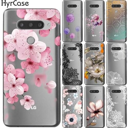 HyrCase Flower Silicon Cover For LG V40 ThinQ Sexy Lace Floral Soft TPU Phone Case For LG V40 ThinQ V405QA7 V405UA V405TAB
