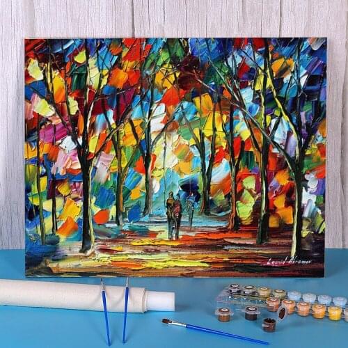 Park Freedom Painting By Numbers Set Acrylic Paints 50*70 Oil Painting Decorative Paintings Crafts Adults Drawing