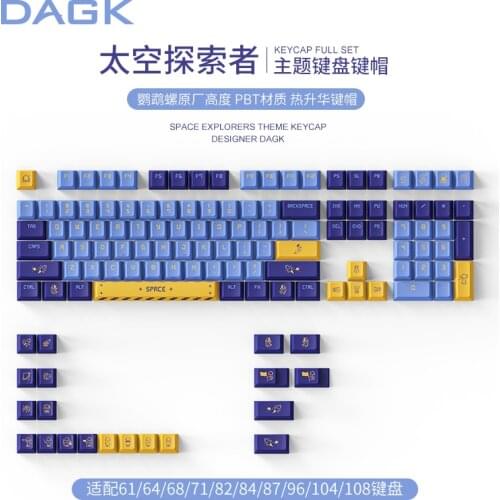 Space Explorers Mechanical Keyboard Keycaps Cherry / XDA Height Optional Keycaps Designer by DAGK Transparent MX Switch Keycaps