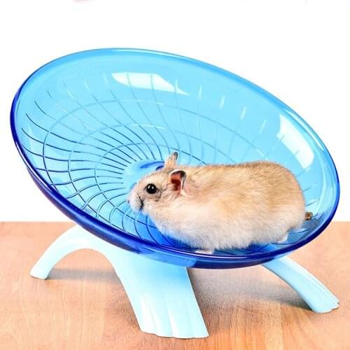 1pcs Creative mouse toy Mouse Running Disc Toy Pet Hamster Flying Saucer Exercise Wheel Hamster Cage Accessories