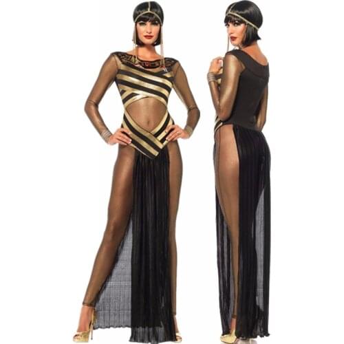 M-XL Halloween Cosplay Costumes Sexy Egypt Queen Cleopatra Dress Carnival Masquerade Party COS Cleopatra Pharaoh King Outfits